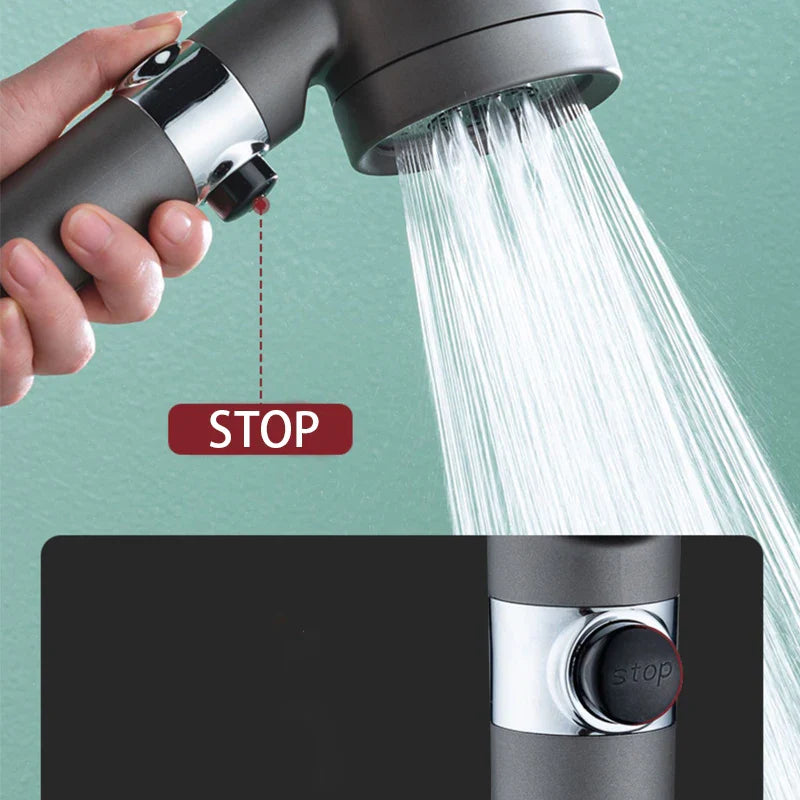 High Pressure Showerhead Portable Filter Rainfall Faucet