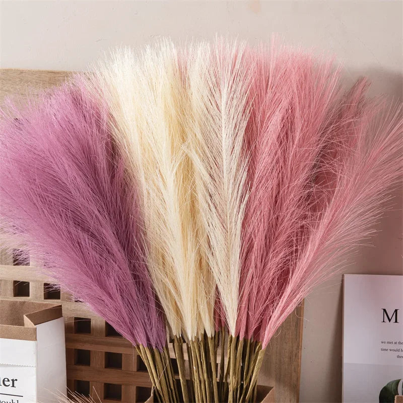 Fluffy Pampas Grass Boho Decor Flower Fake Plant Reed